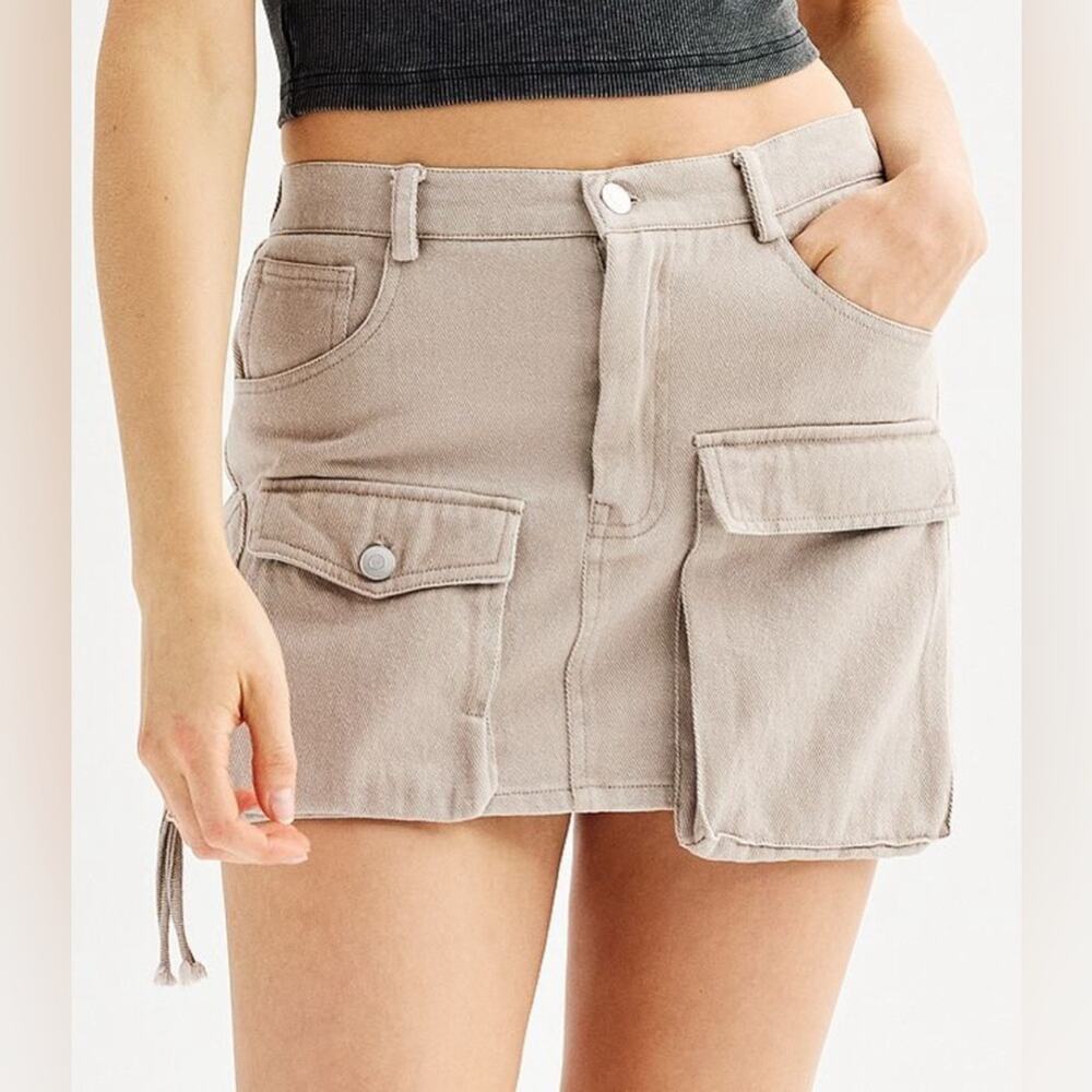 NWT Harper & Ivy Beige Skirt with Pockets L and S